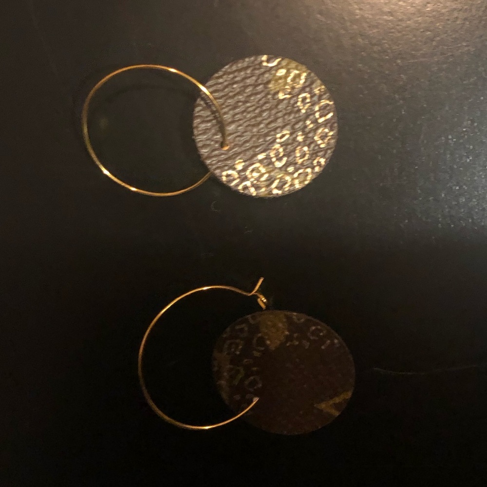 Louis Vuitton Circle Fabric Earrings